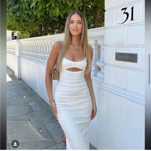 ZARA WHITE CUT OUT DRESS